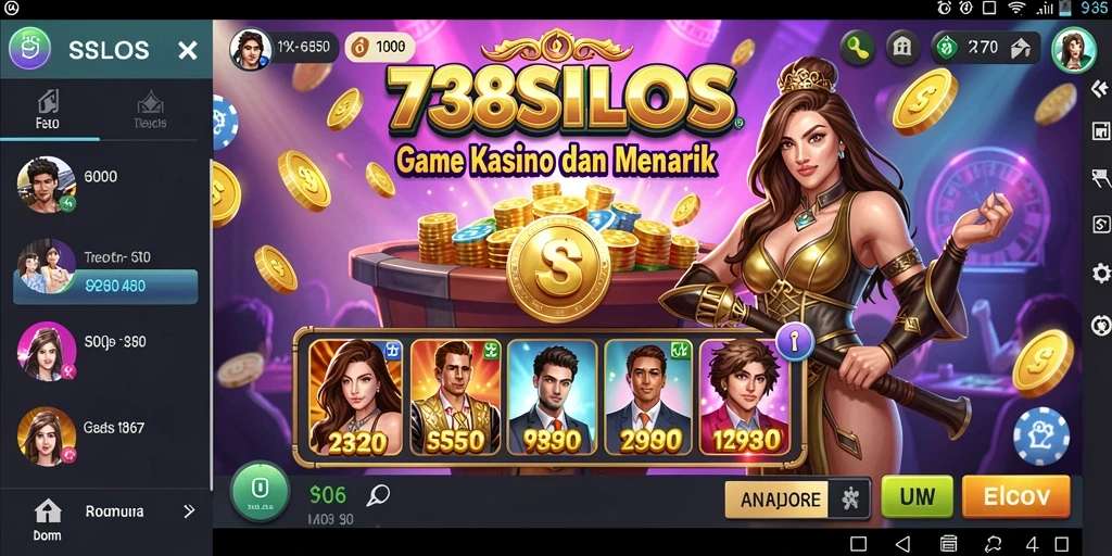 Tampilan gameplay seru dari 738SLOTS dengan berbagai mesin slot.