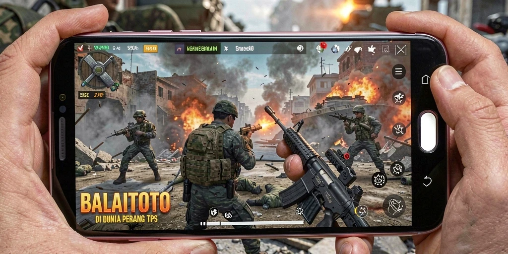 Screenshot menunjukkan aksi tempur mendebarkan di BALAITOTO.
