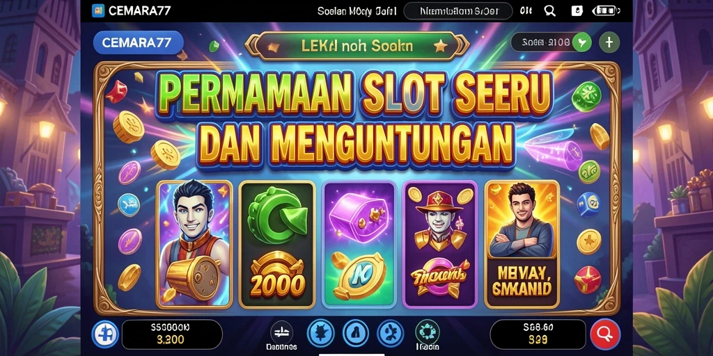 Screenshot CEMARA77 menunjukkan gameplay seru dari permainan Slot.