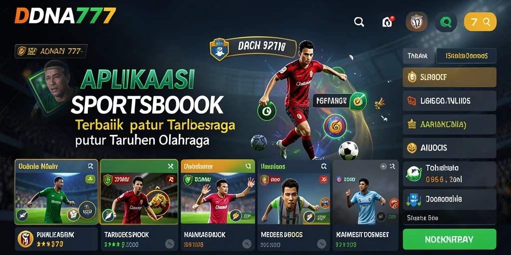Tampilan layar utama DANA777 dengan berbagai pilihan taruhan olahraga.