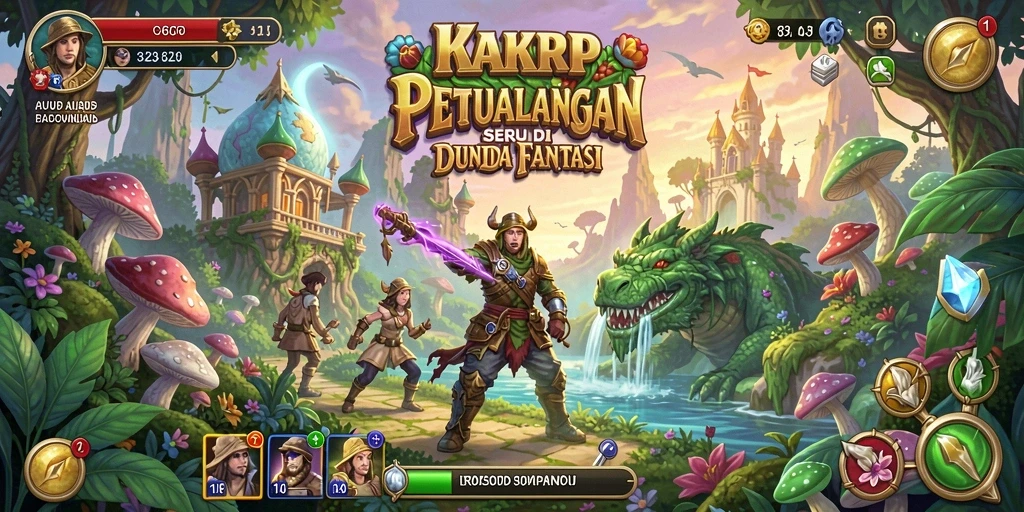 Gameplay KAKRP yang mendebarkan di dunia petualangan.