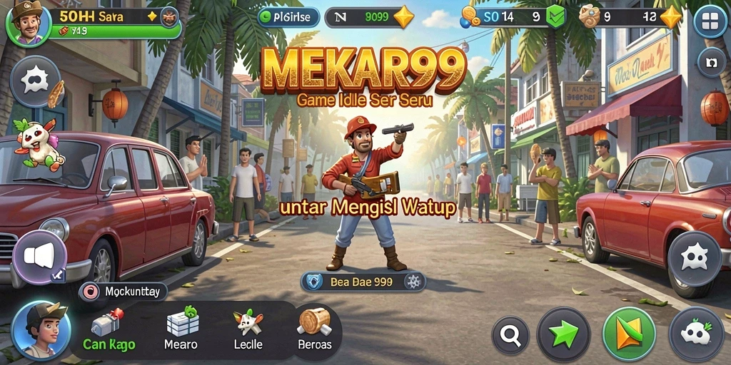Tangkapan layar gameplay MEKAR99 dengan visual menarik.