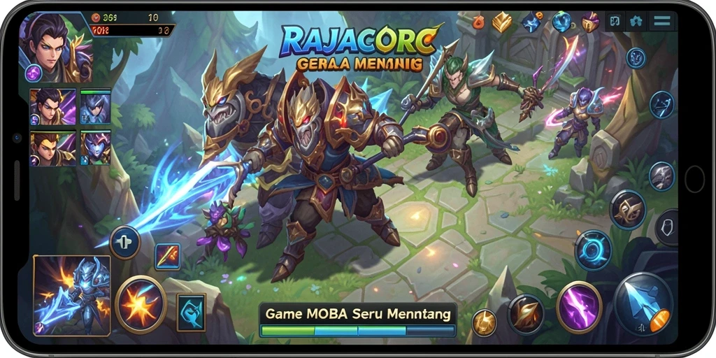 Tampilan gameplay yang seru dan menantang dalam RAJACORC.