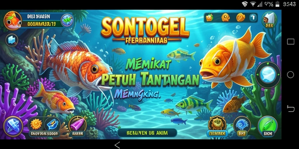 Screenshot gameplay SONTOGEL menampilkan keseruan memancing ikan.